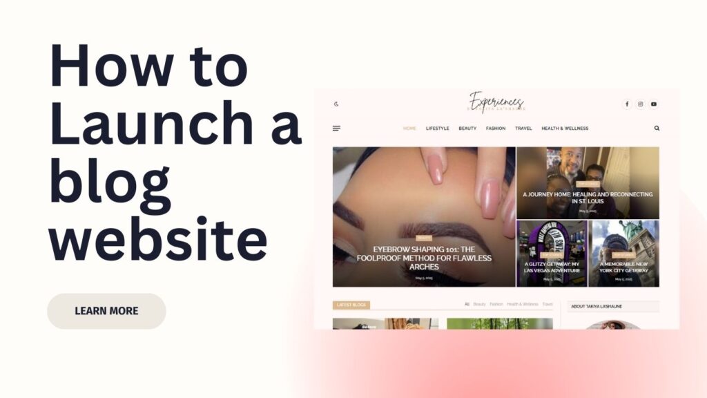 how to launch a blog website