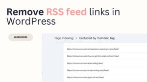 How to Remove RSS feed links in WordPress