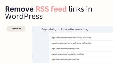 How to Remove RSS feed links in WordPress