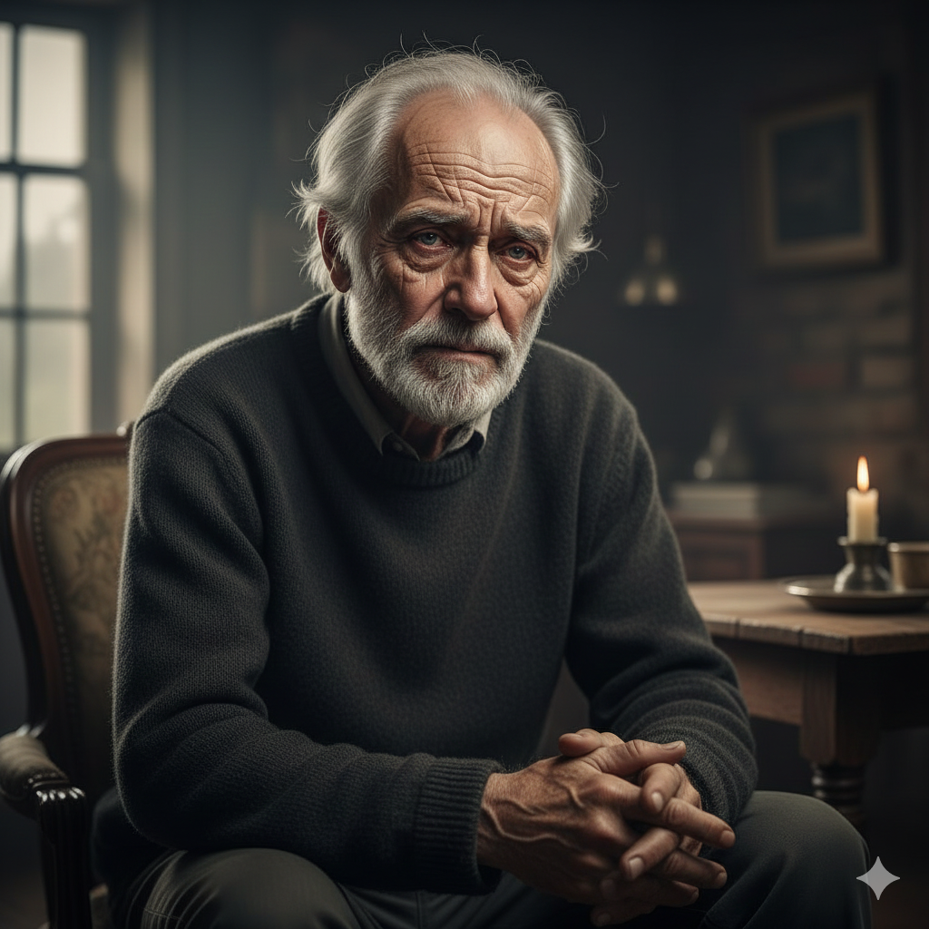 Old Man Sad Face Prompt